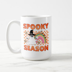 Caneca De Café Temporada Assustadora Vibrações de Halloween-45634