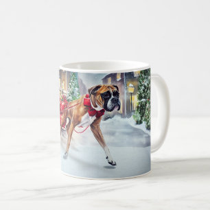 Caneca De Café Temporada Festiva de Natal do Boxer
