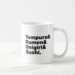 Caneca De Café Tempura & Ramen & Onigiri & Sushi das Comidas japo