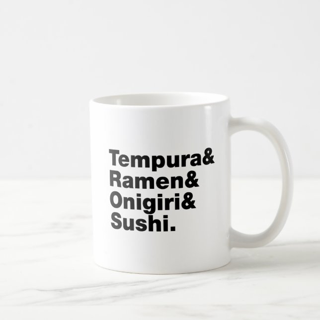 Caneca De Café Tempura & Ramen & Onigiri & Sushi das Comidas japo (Direita)