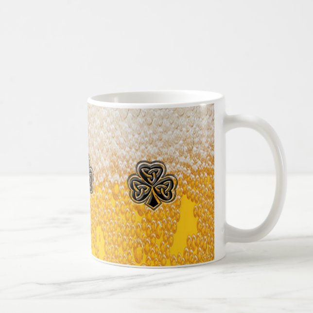 Caneca De Café Tendência, cerveja irlandesa, shamrock de sorte (Direita)