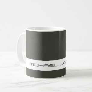 Caneca De Café Tendência - Cinza de Floresta Escura - Nome Futurí