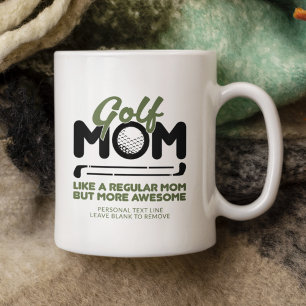 Caneca De Café Tendência Legal "GOLF MOM" Ponto de Tipografia Ver