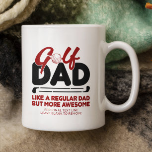 Caneca De Café Tendência Legal "PAI GOLF" Ponto de Tipografia Ver
