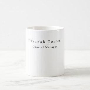 Caneca De Café Tendência Preto e Branco Simples Criativo Moderno
