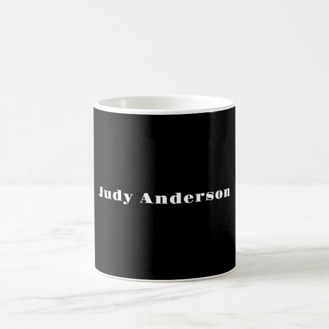 Caneca De Café Tendência Preto Ousado Profissional Simples Modern (Centro)