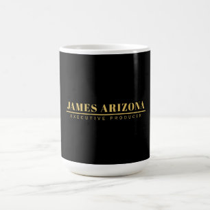 Caneca De Café Tendência profissional Dourada mínima moderna e ne