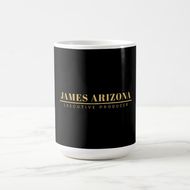 Caneca De Café Tendência profissional Dourada mínima moderna e ne (Centro)