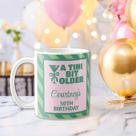 Caneca De Café Tendência Rosa E Verde Um Tini Bit Antigo aniversá