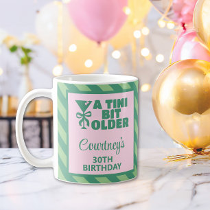 Caneca De Café Tendência Rosa E Verde Um Tini Bit Antigo aniversá