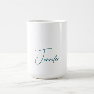 Caneca De Café Tendência Verde Escuro Moderno Minimalista Nome à 
