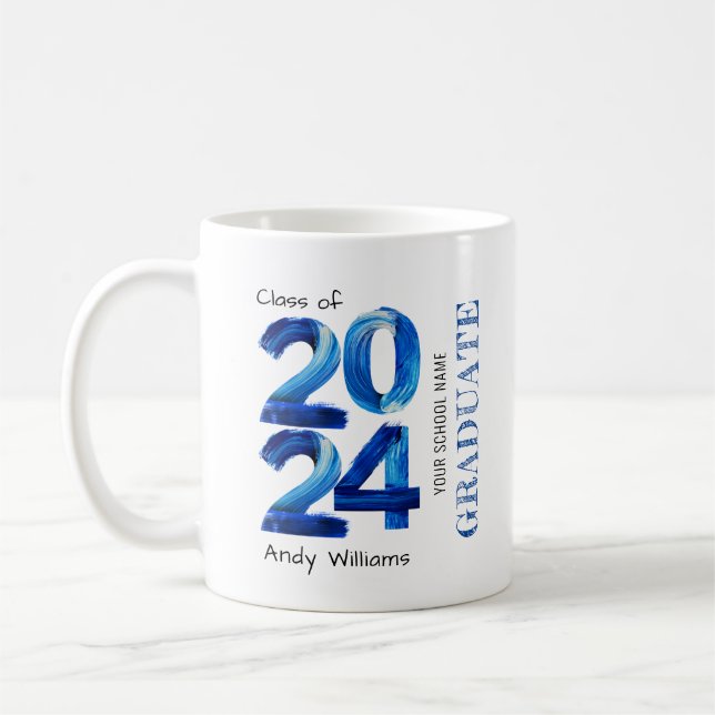 Caneca De Café Tendy 2024 Graduation Gift Blue (Esquerda)
