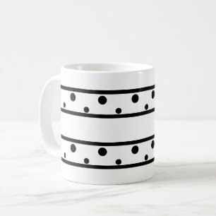 Caneca De Café Tendy Black Bolinhas
