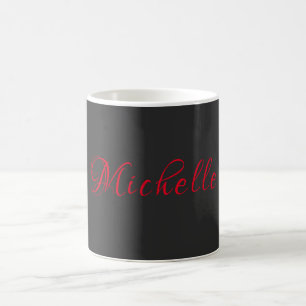 Caneca De Café Tendy Cinza Red Plain Creative Modern Minimalist