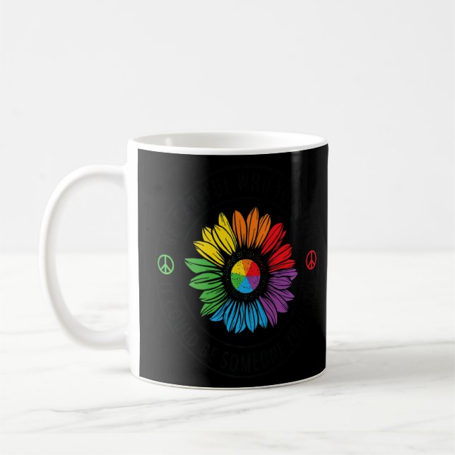 Caneca De Café Tenha Cuidado Com Quem Você Odeia O Orgulho Lgbt (Esquerda)