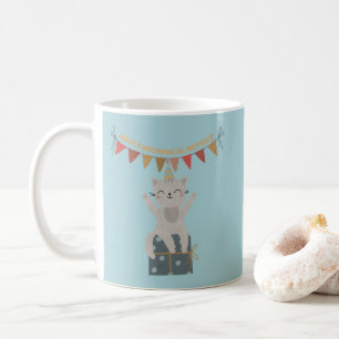 Caneca De Café Tenha um aniversário meowgical