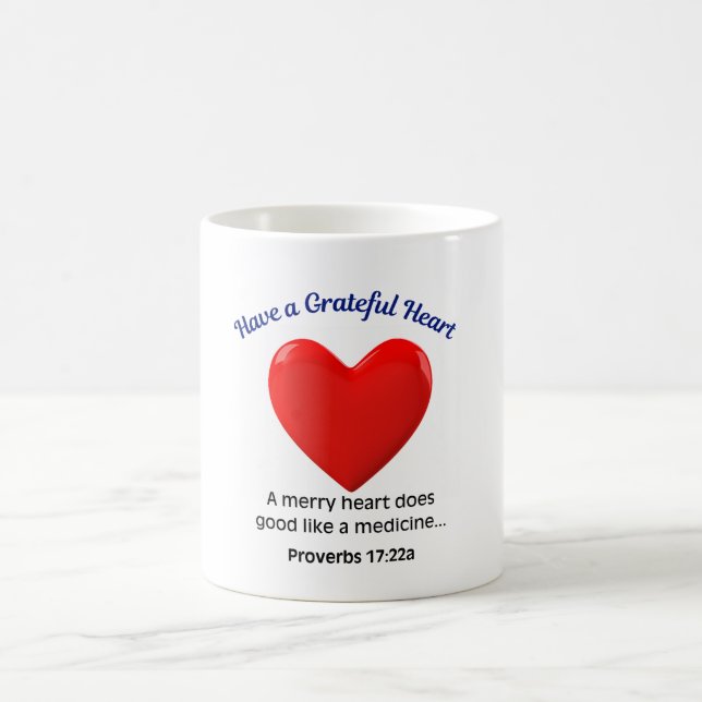 Caneca De Café Tenha um Coração Grato  (Centro)