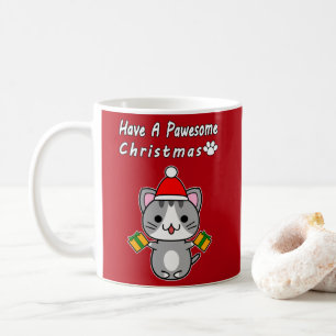 Caneca De Café Tenha Um Natal Incrível - Cinza De Gato
