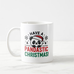 Caneca De Café Tenha um Natal Pandástico Férias de Panda