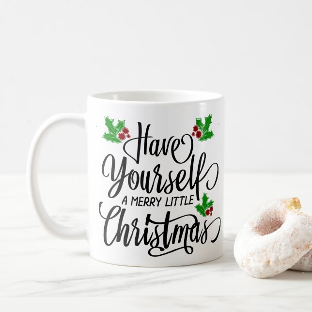 Caneca De Café Tenha uma Feliz de Natal (Com Donut)