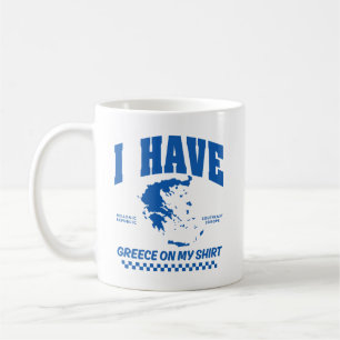 Caneca De Café Tenho a Grécia na minha camisa