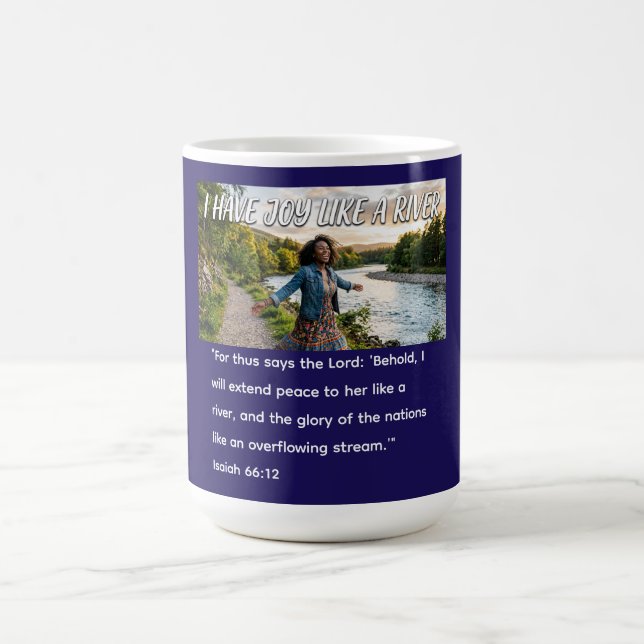 Caneca De Café Tenho Alegria Como um Rio  (Centro)