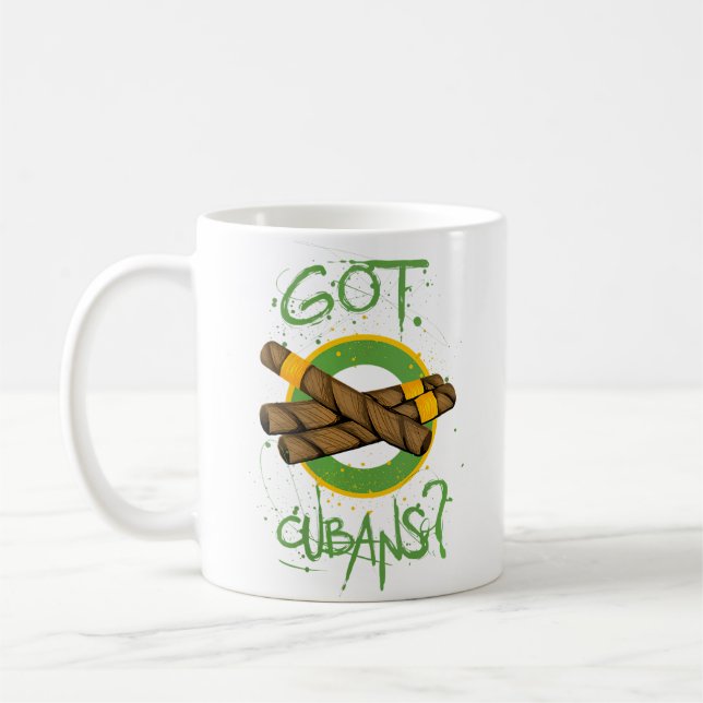Caneca De Café Tenho Charutos Cubanos Cigarro Cubano (Esquerda)