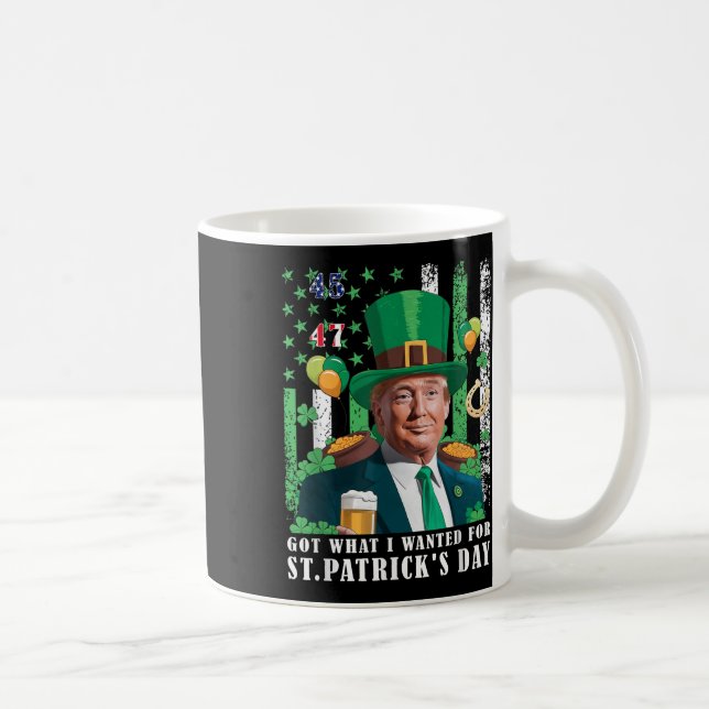 Caneca De Café Tenho O Que Queria Para O Dia de São Patrício Engr (Direita)