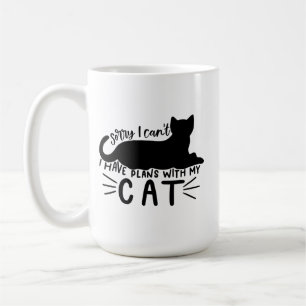 Caneca De Café Tenho planos com meu gato