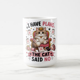 Caneca De Café Tenho Planos O Gato Disse Não Gato Engraçado