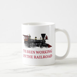 Caneca De Café Tenho trabalhado na ferrovia