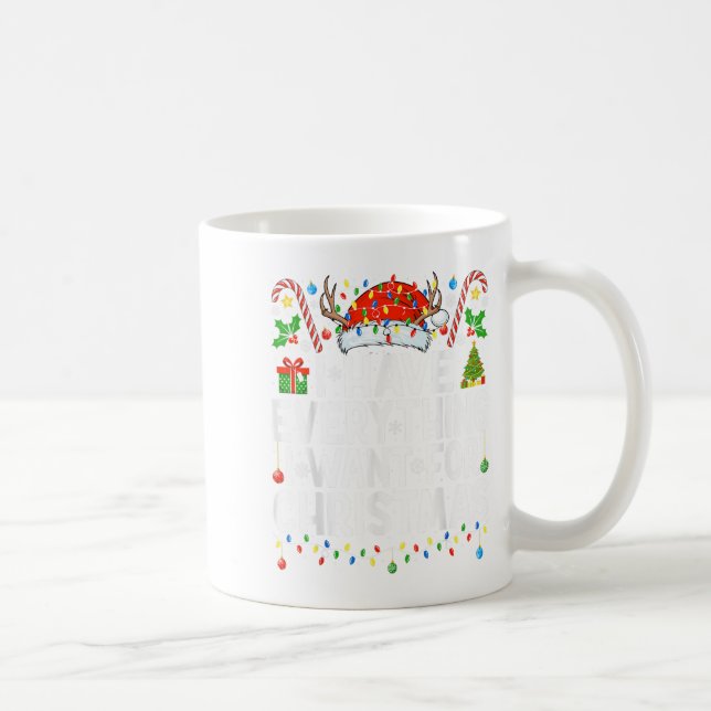 Caneca De Café Tenho Tudo O Que Quero Para O Casal De Natal Pajam (Direita)