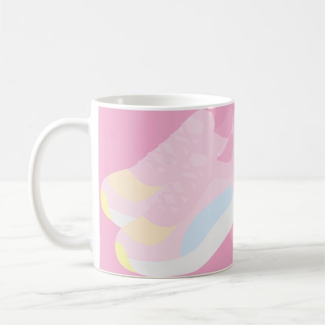 Caneca De Café Tênis de corrida rosa (Esquerda)