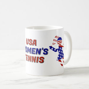 Caneca De Café Tênis Feminino Patriótico dos EUA