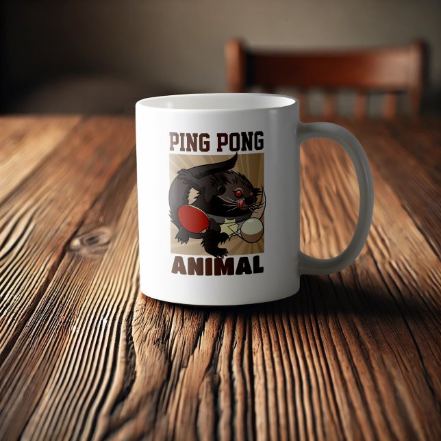 Caneca De Café Tênis Funny Ping Pong Binturong Bearcat (Criador carregado)