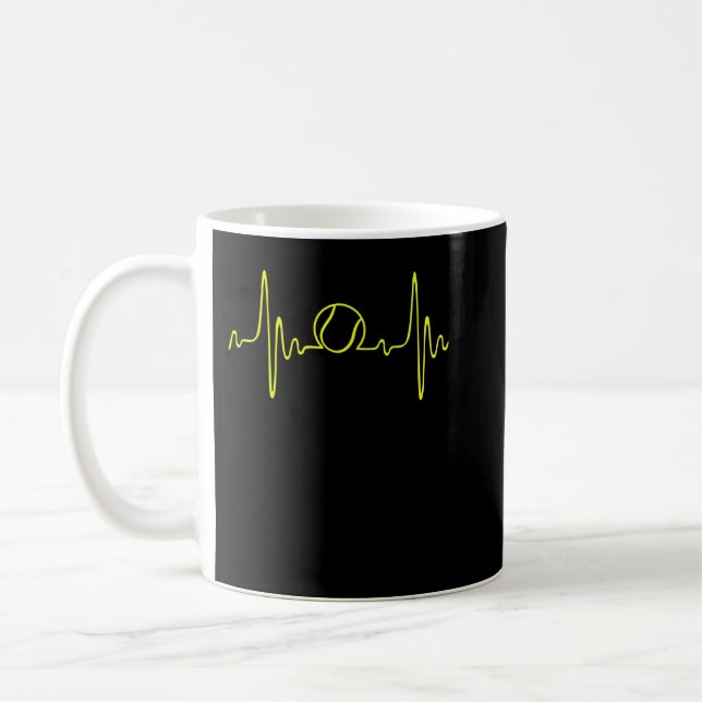 Caneca De Café Tênis Heartbeat - Adoro o presente do Tênis Lover (Esquerda)