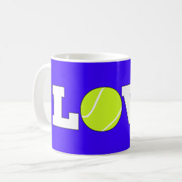 Caneca De Café Tênis LOVE Coffee Mug Para Jogador De Tênis Ou Tre