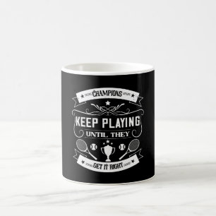 Caneca De Café Tênis - Os Campeões Continuam Jogando
