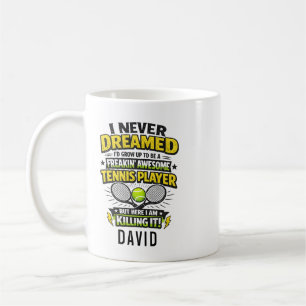 Caneca De Café Tenis Personalizado Amor Feliz Dia do Tênis