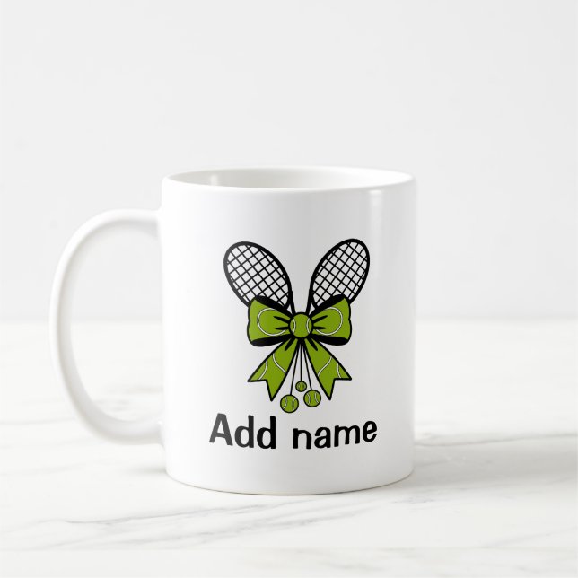 Caneca De Café Tênis Personalizado para Meninas com Raquetes com  (Esquerda)