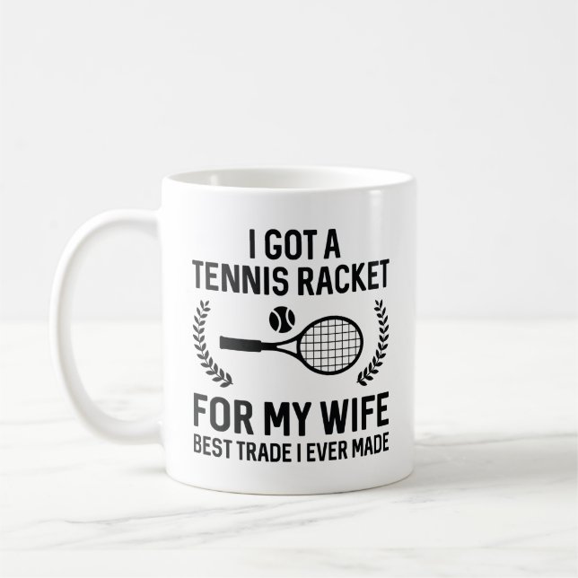 Caneca De Café Tênis Racket Para Minha Esposa (Esquerda)