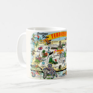 Caneca De Café Tennessee Map Mug