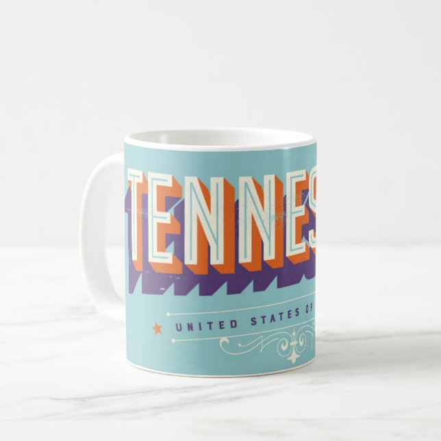 Caneca De Café Tennessee USA Mug (Frente Esquerda)