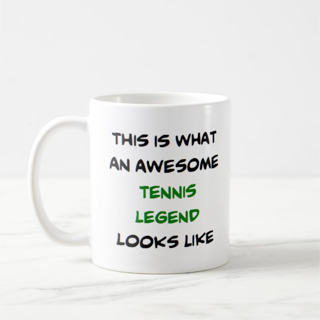 Caneca De Café tennis legend, awesome (Esquerda)