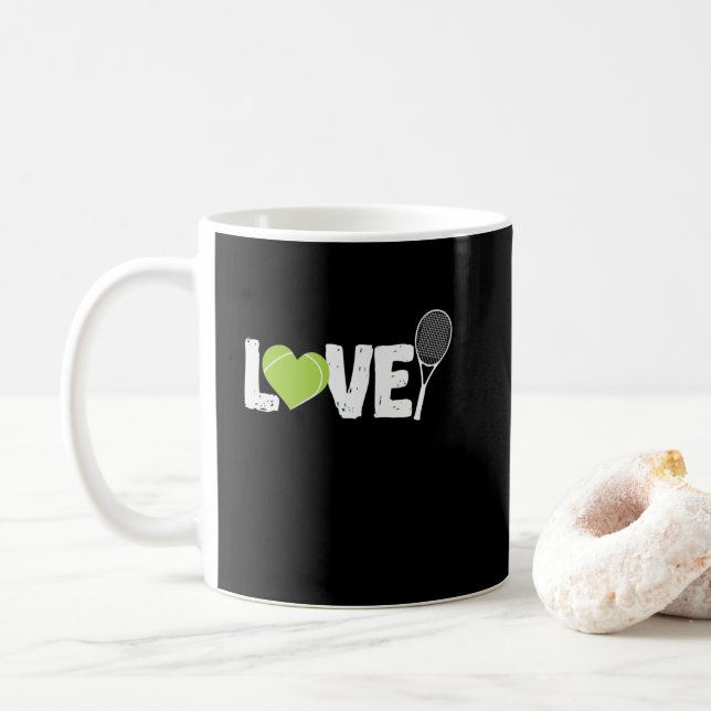Caneca De Café Tennis "Love" Tennisschläger (Com Donut)