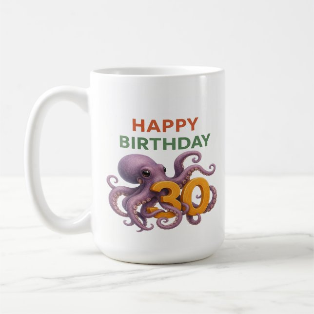 Caneca De Café Tentacle Twist: aniversário de 30 anos Octopus Mug (Esquerda)