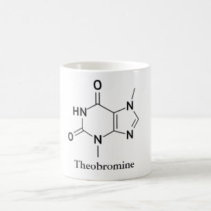Caneca De Café Teobromina Molécula Química Amantes de Chocolate