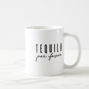 Caneca De Café Tequila Por Favor Partido Engraçado Cinco Bebendos