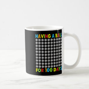 Caneca De Café Ter Bola Por 100 Dias De Futebol Escolar 100º
