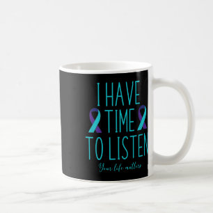 Caneca De Café Ter Tempo Para Ouvir Conscientização sobre Suicídi